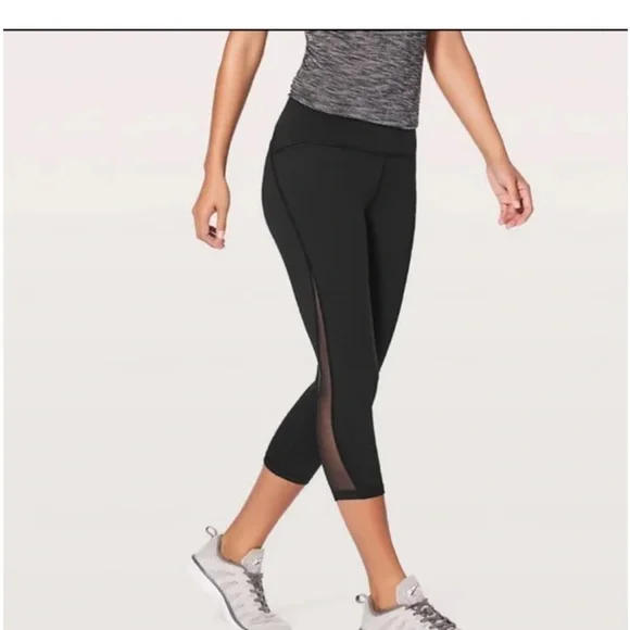 lululemon athletica Black Mesh Panel Leggings - Picture 3 of 11